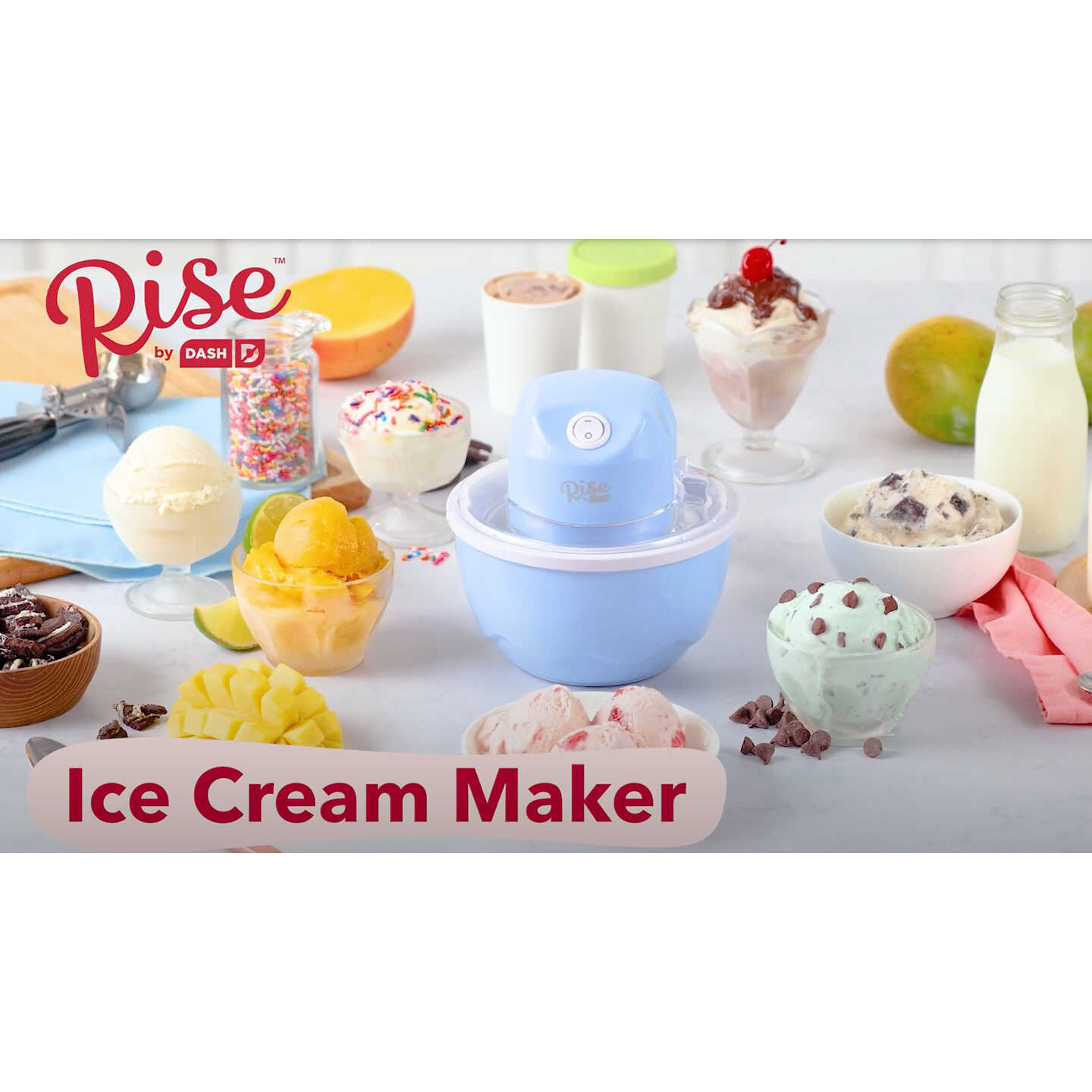 Dash, Kitchen, Dash My Pint Electric Ice Cream Maker Machine With Mixing  Spoon Recipe Book
