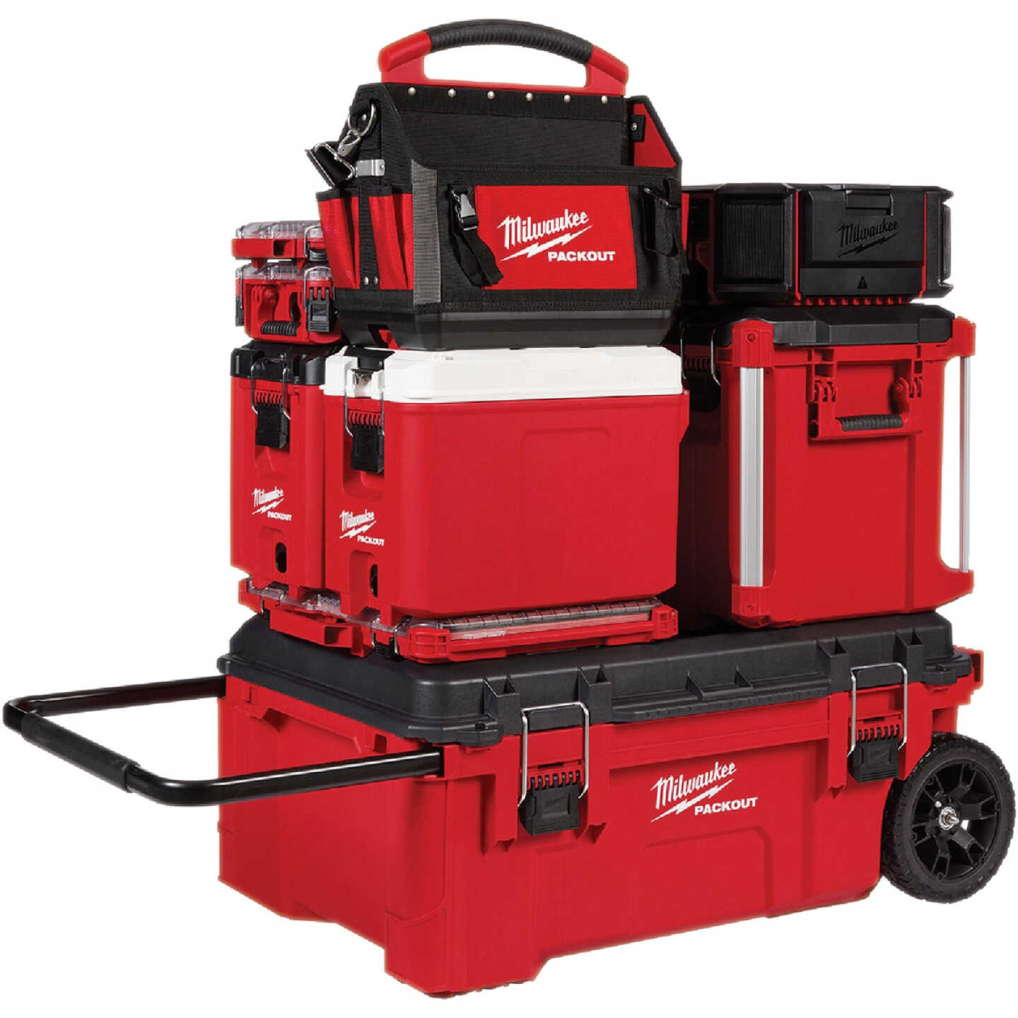 PACKOUT-LARGE-ROLL-BOX - Milwaukee PACKOUT-LARGE-ROLL-BOX - PACKOUT Tool  Box Package w/ PACKOUT Rolling Tool Box, Regular & Large Tool Boxes