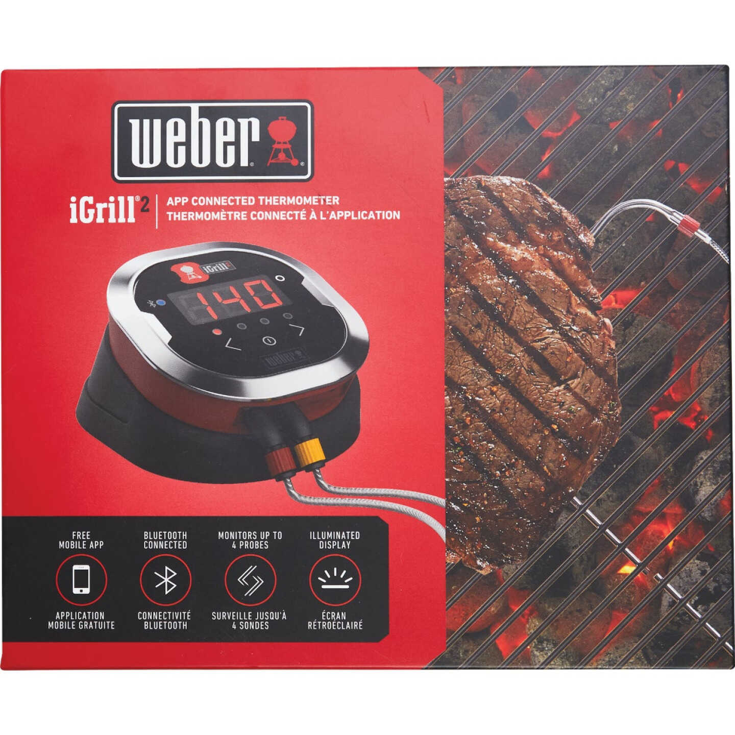 Weber iGrill 3 Grill Thermometer Bluetooth Connected.