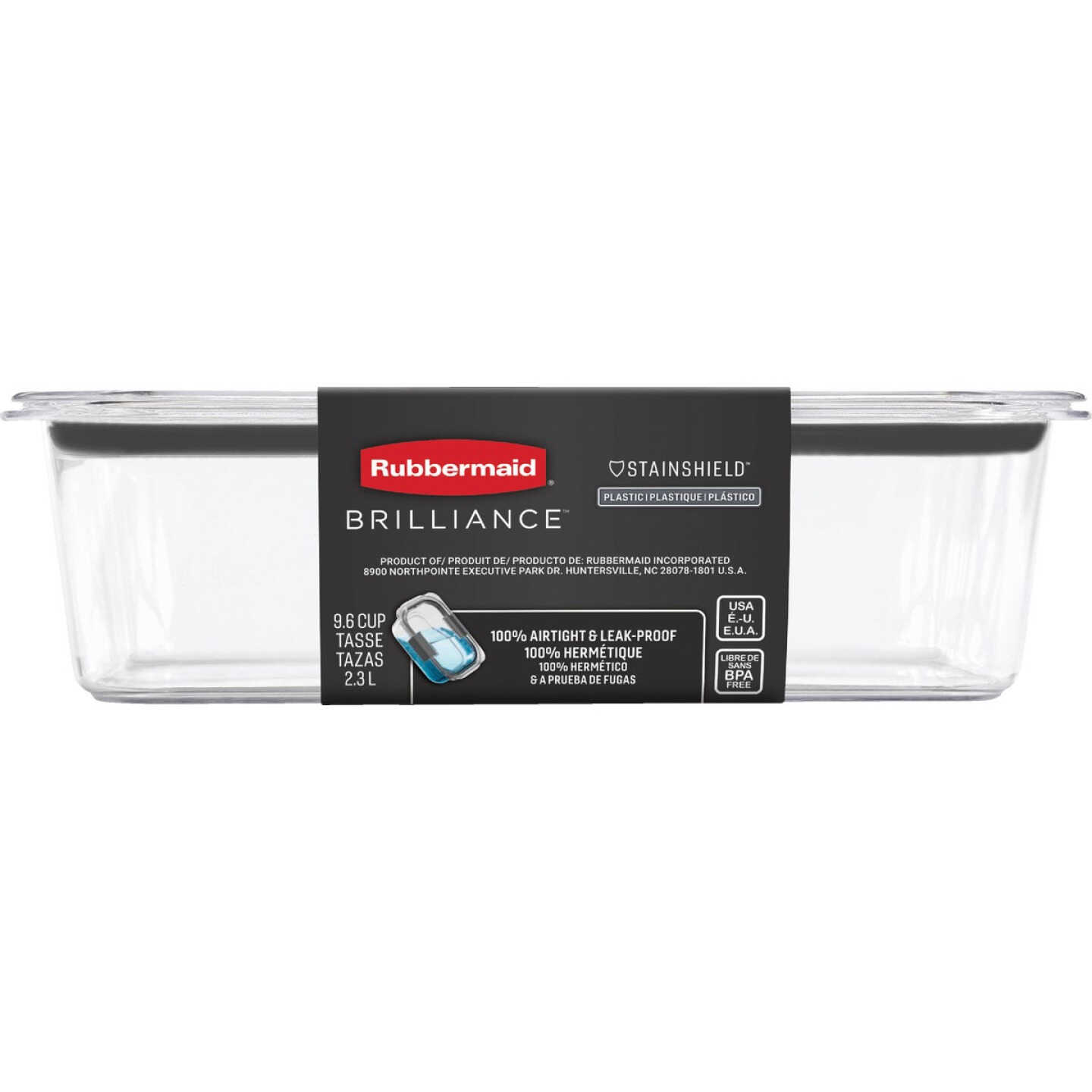 Rubbermaid Brilliance 9.6 C. Clear Rectangle Food Storage Container -  Gillman Home Center